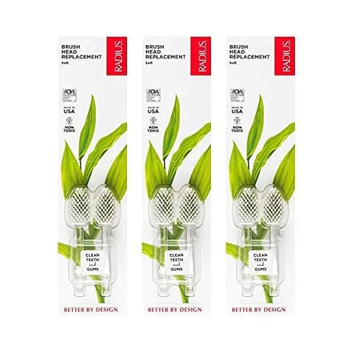 RADIUS Replacement Toothbrush Heads, Soft Bristles, 2-Count | Improve Gum Health & Reduce Gum Issues thumbnail 1