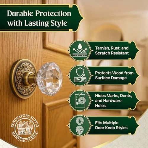 Renovators Supply Victorian Knob Rosettes Antique Brass 2-7/16 in. | Elegant Brass Door Decor for Passage Use thumbnail 5