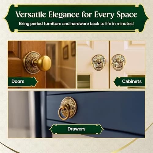 Renovators Supply Victorian Knob Rosettes Antique Brass 2-7/16 in. | Elegant Brass Door Decor for Passage Use thumbnail 7