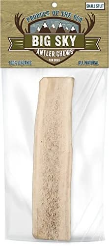 Big Sky Dog Antler Chew Split Small 4 Ounce | Natural, Long-Lasting Chew for Small Dogs thumbnail 1