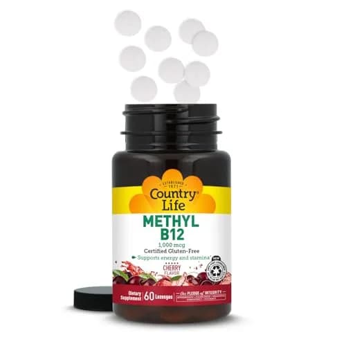 Country Life Methyl B12 1000 mcg Cherry Flavor | Supports Energy & Stamina (70-120 chars) thumbnail 8