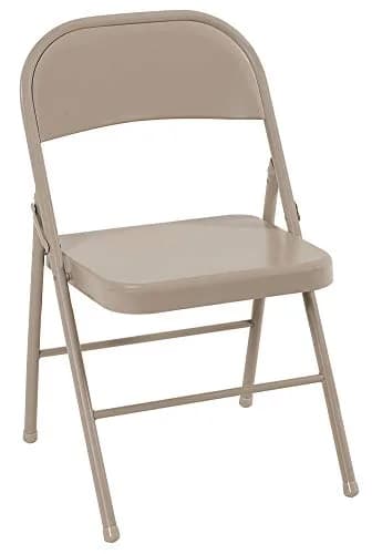 Cosco All Steel Folding Chair Antique Linen | Durable, Space-Saving Seating (70-120 chars) thumbnail 1