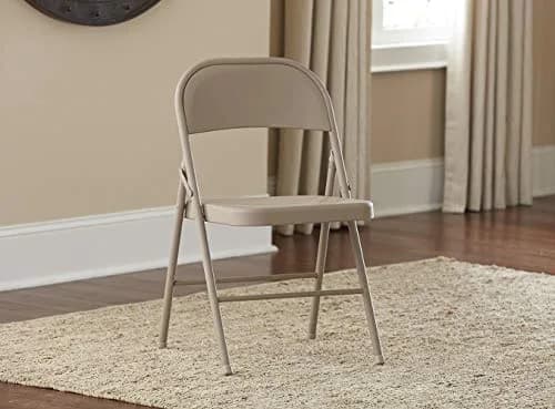 Cosco All Steel Folding Chair Antique Linen | Durable, Space-Saving Seating (70-120 chars) thumbnail 5