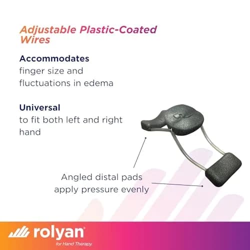Rolyan Sof-Stretch Finger Extension Splint XL Black | Supports PIP Joint Extension for Boutonniere Deformity thumbnail 5
