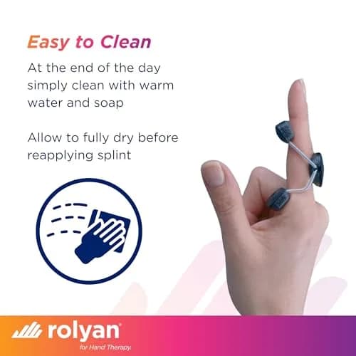 Rolyan Sof-Stretch Finger Extension Splint XL Black | Supports PIP Joint Extension for Boutonniere Deformity thumbnail 6