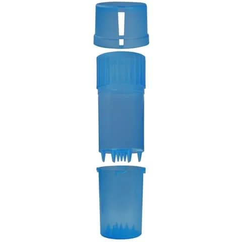 Medtainer Translucent Blue Large 2-in-1 Storage Container with Built-In Grinder (15.8 cm x 6.9 cm x 4.7 cm) | Airtight Watertight Medical-Grade Plastic thumbnail 4