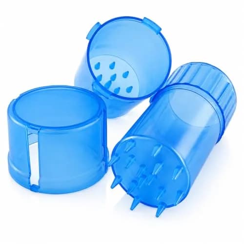 Medtainer Translucent Blue Large 2-in-1 Storage Container with Built-In Grinder (15.8 cm x 6.9 cm x 4.7 cm) | Airtight Watertight Medical-Grade Plastic thumbnail 5