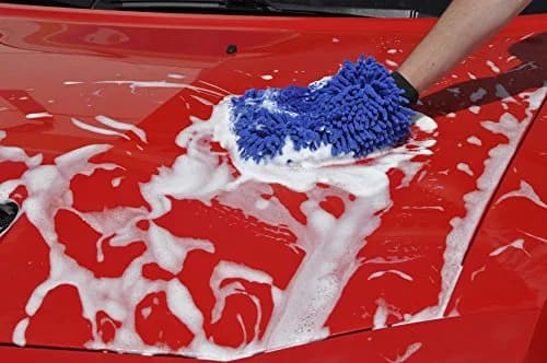 Detailer's Preference Double-Sided Chenille Microfiber Wash Mitt | Scratch-Free, Absorbent, Reusable, Blue thumbnail 4