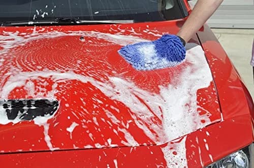 Detailer's Preference Double-Sided Chenille Microfiber Wash Mitt | Scratch-Free, Absorbent, Reusable, Blue thumbnail 5