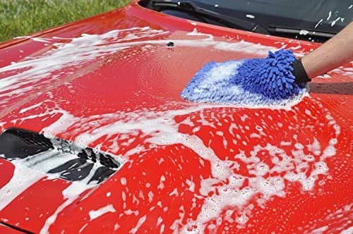 Detailer's Preference Double-Sided Chenille Microfiber Wash Mitt | Scratch-Free, Absorbent, Reusable, Blue thumbnail 6