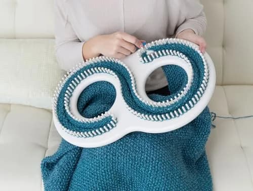 Authentic Knitting Board Afghan Knitting Loom for Blankets, S-Shaped 198-Peg Loom | Knit Blankets Up to 60" Wide thumbnail 3