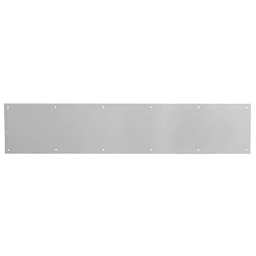 Prime-Line J 4703 6 in. x 34 in. Aluminum Door Kick Plate | Polished Brass Finish, Pre-Punched Mounting Holes thumbnail 1