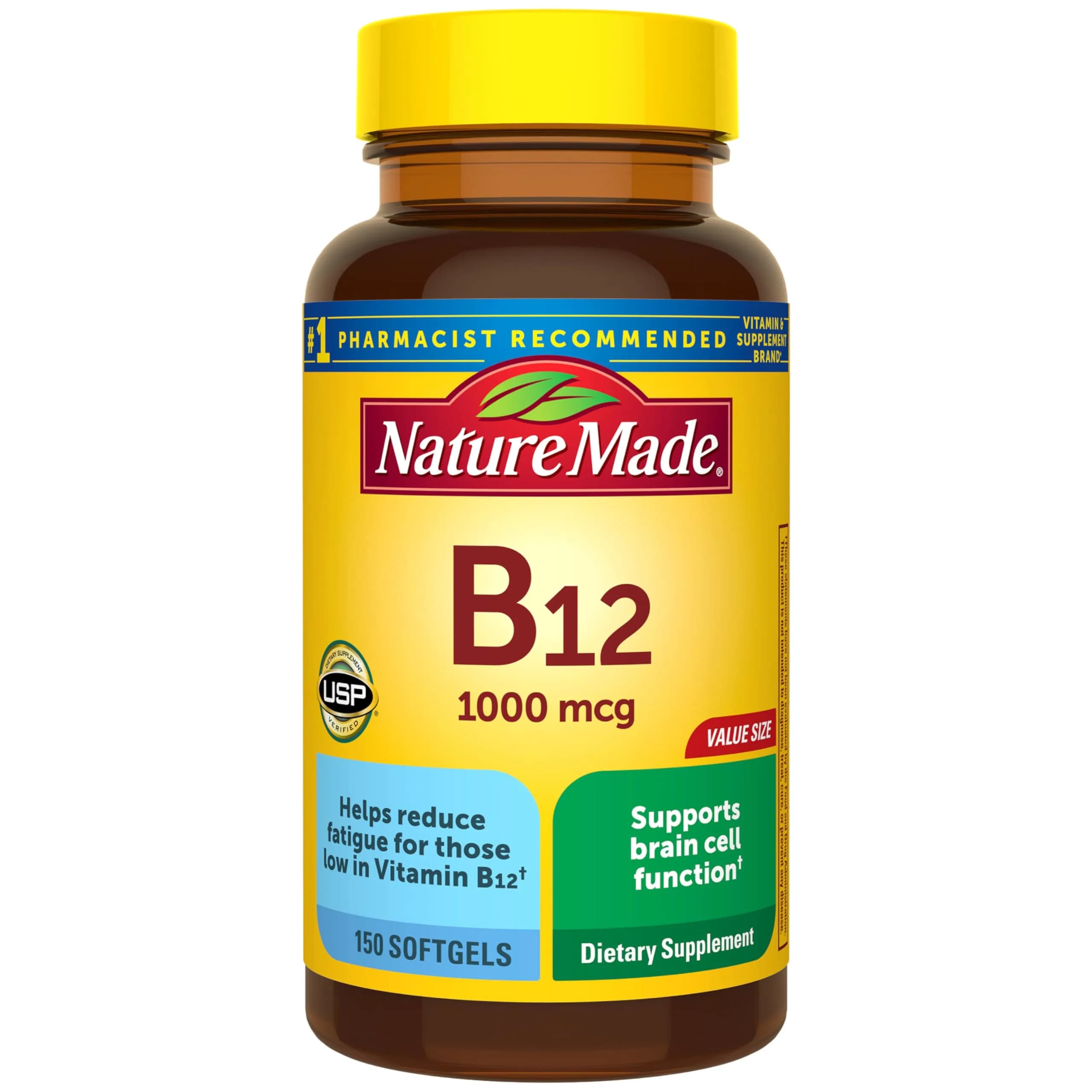 Nature Made Vitamin B12 1000 mcg Softgels | Energy Metabolism Support (150 Count) - main product image