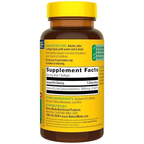 Nature Made Vitamin B12 1000 mcg Softgels (150 Count) | Energy Metabolism Support thumbnail 9