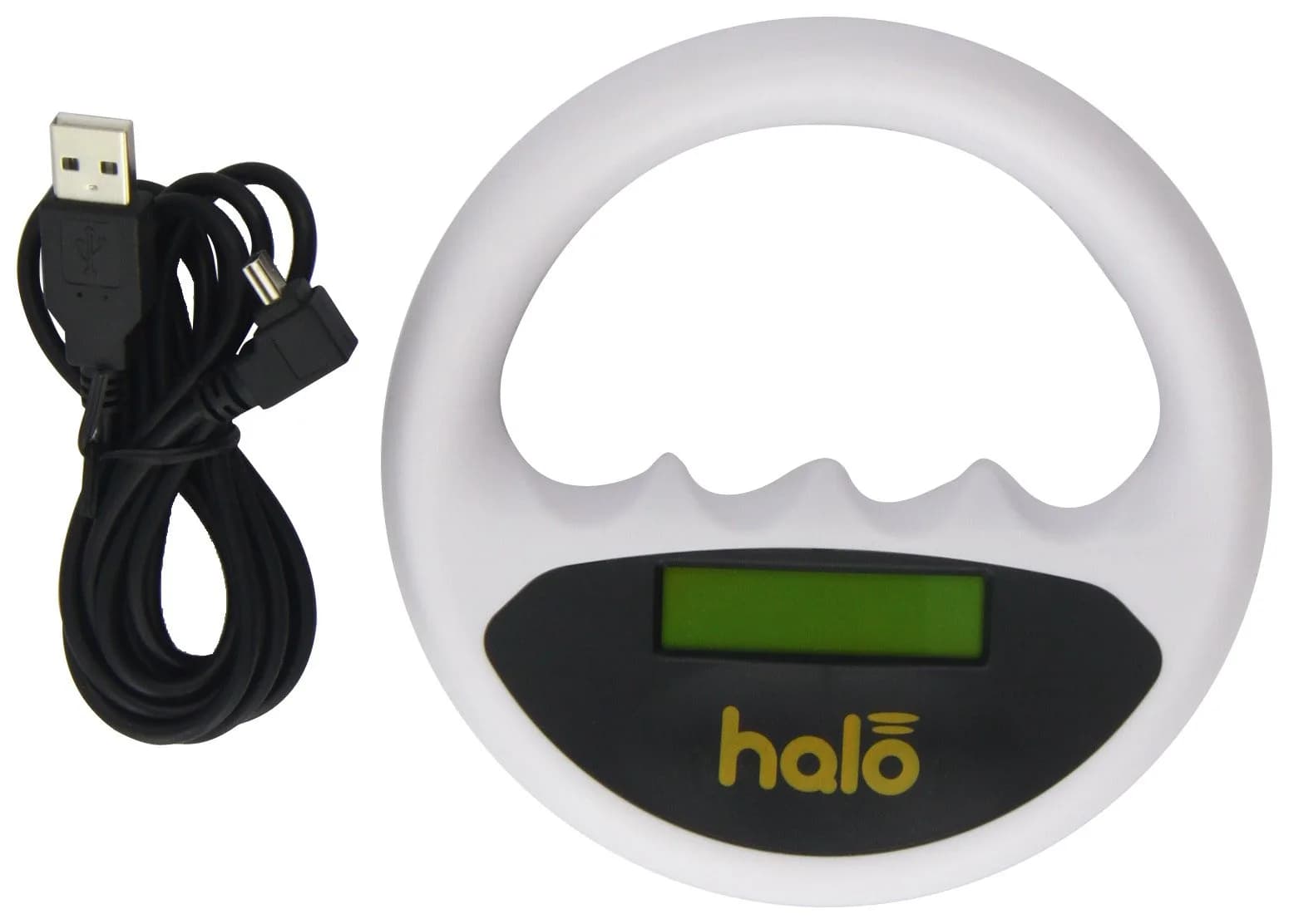 Pet Technology Store Halo Microchip Scanner Black, 13.5cm (5.3in) x 3.3cm (1.3in) | Reads ISO FDX-B & FDX-A Microchips — White