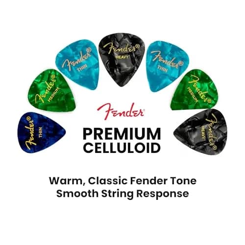 Fender Premium Guitar Picks Sampler 24 Pack | Includes Thin, Medium & Heavy Gauges for Versatile Play thumbnail 4