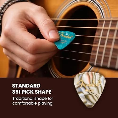 Fender Premium Guitar Picks Sampler 24 Pack | Includes Thin, Medium & Heavy Gauges for Versatile Play thumbnail 5