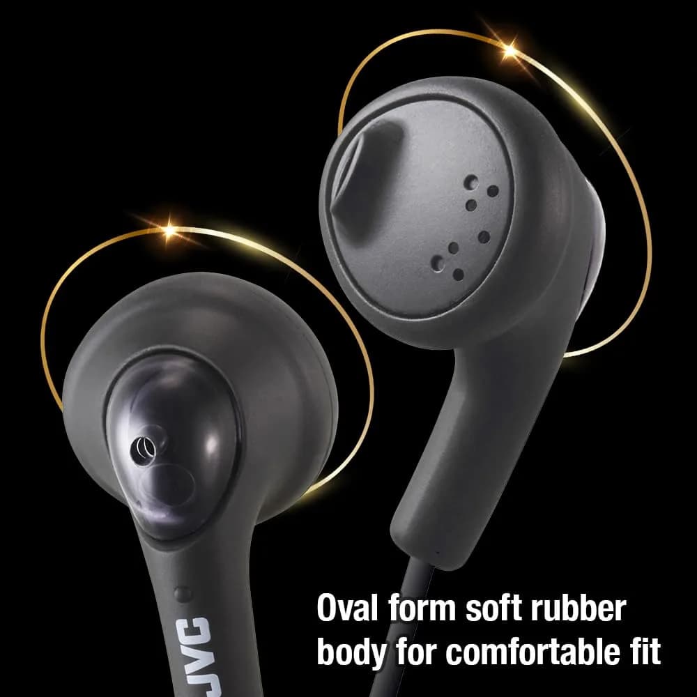 JVC Gumy HAF160B Wired Earbud Headphones 1.0m Cord | Bass Boosted Sound - view 3