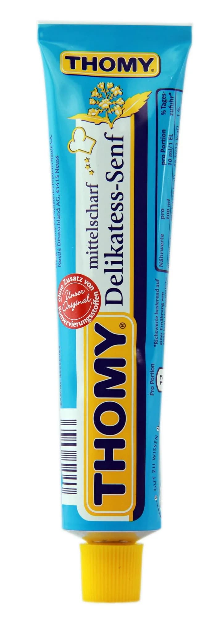 Thomy Medium Mustard Paste 3x100ml | Gluten-Free, German Cuisine — Small