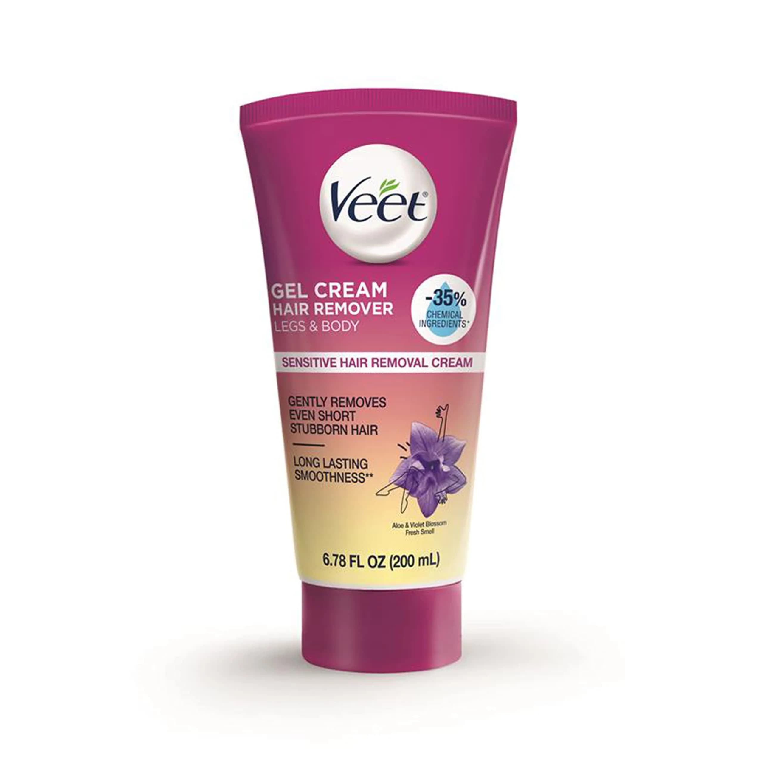 Veet Hair Removal Cream for Women, Depilatory for Legs & Body, 6.78 Fl Oz | Sensitive Skin Formula with Aloe Vera & Vitamin E