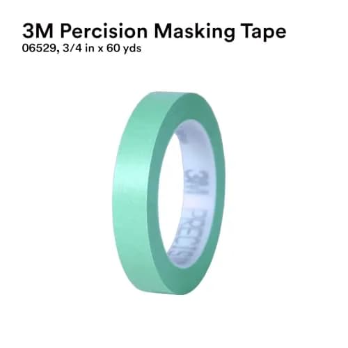 3M Precision Masking Tape, 06529, 3/4 in x 60 yds | Ultra Thin, Sharp Edges for Automotive Painting thumbnail 2