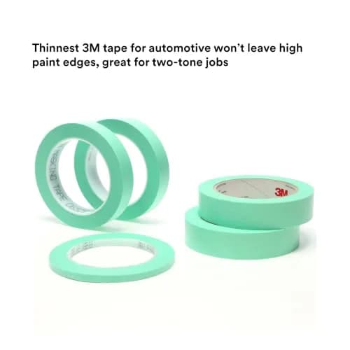 3M Precision Masking Tape, 06529, 3/4 in x 60 yds | Ultra Thin, Sharp Edges for Automotive Painting thumbnail 4