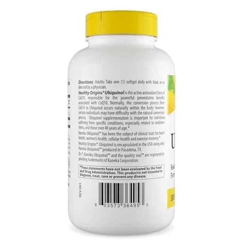 Healthy Origins Ubiquinol CoQ10 300 mg | Non-GMO, 150 Softgels for Heart & Energy Support thumbnail 3