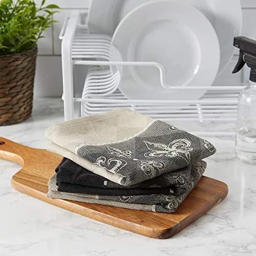 DII Cotton French Jacquard Dish Towels Set of 3 | Elegant Kitchen Decor & Absorbent (70-120 chars) thumbnail 7