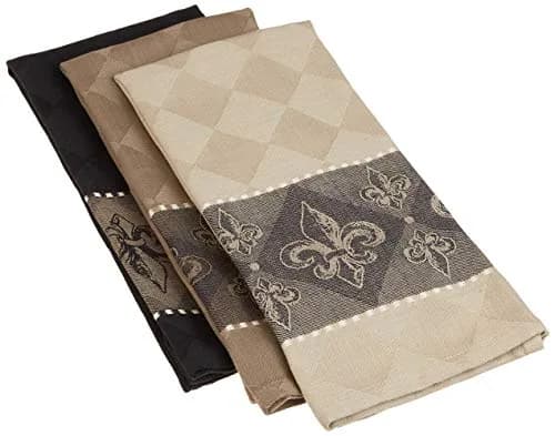 DII Cotton French Jacquard Dish Towels Set of 3 | Elegant Kitchen Decor & Absorbent (70-120 chars) thumbnail 2