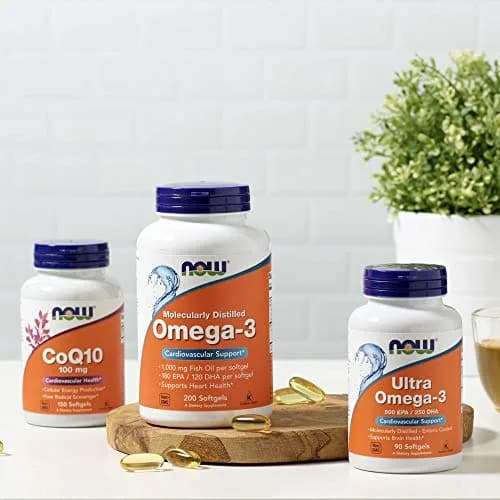 NOW Foods Ultra Omega-3 500 EPA/250 DHA 180 Softgels | Supports Brain & Heart thumbnail 4