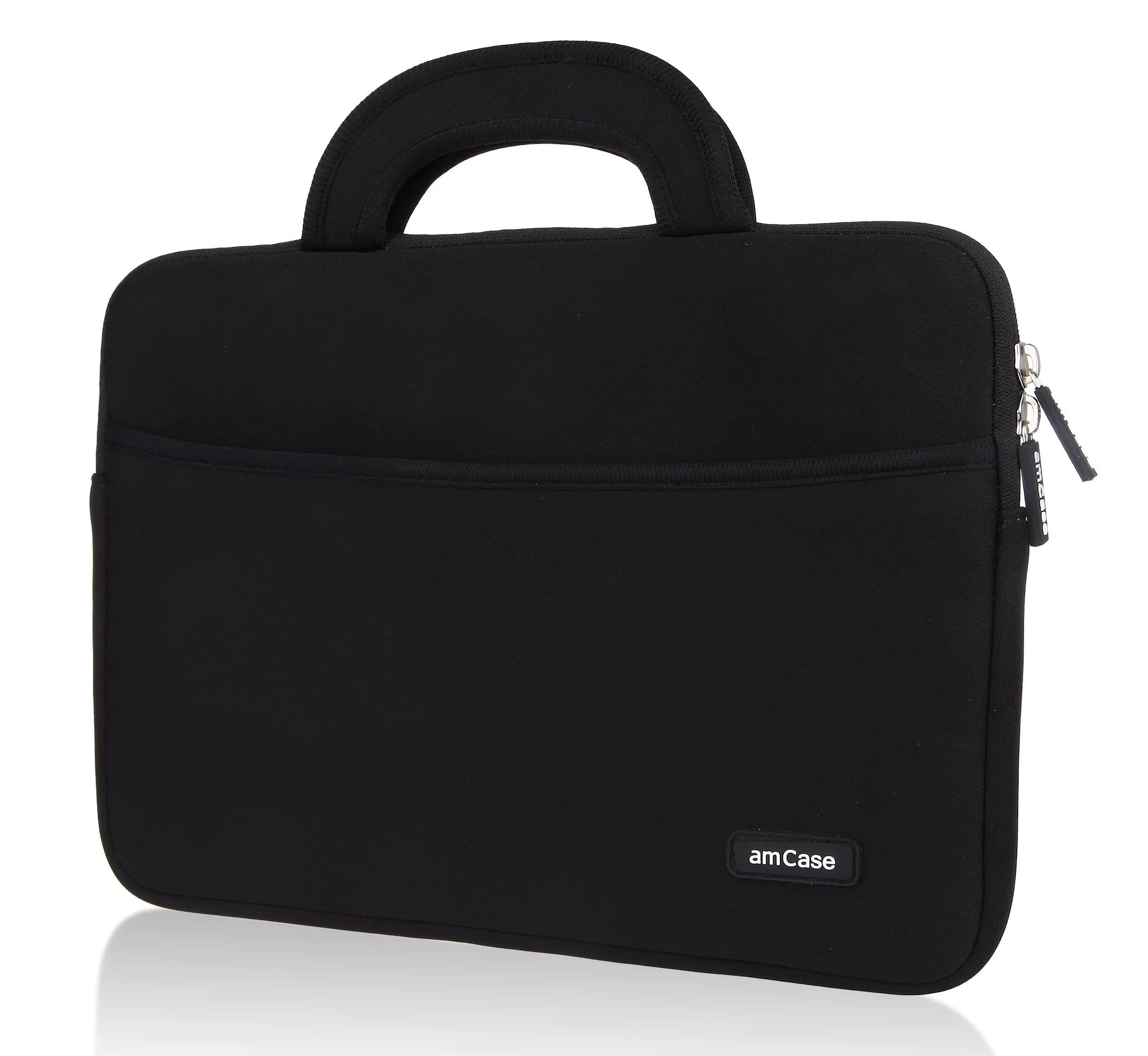 amCase 11.6-inch Neoprene Sleeve with Handle | Shock-Absorbing, Scratch-Resistant, Black — Black