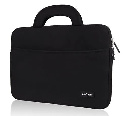amCase 11.6-inch Neoprene Sleeve with Handle | Shock-Absorbing, Scratch-Resistant, Black thumbnail 1