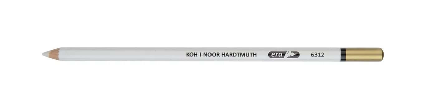 Koh-I-Noor Soft Eraser Pencil, White | Retouching Detail Traces - main product image