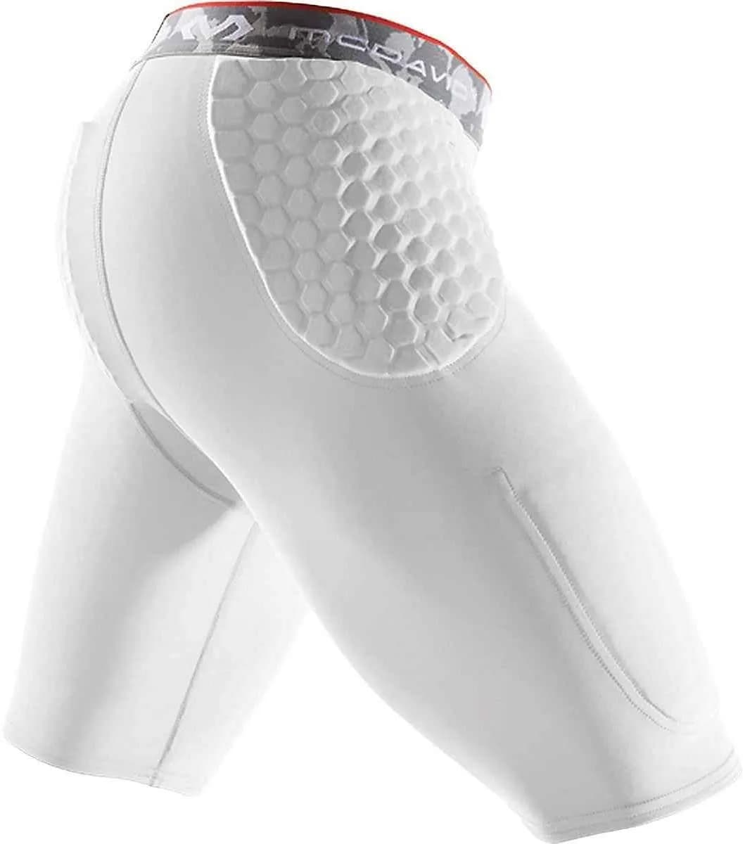 McDavid Mens Compression Shorts Football Padded Shorts Girdle 3 HEX Pads Hips & Tailbone Protection w/ Cup Pocket | Impact Protection Gear