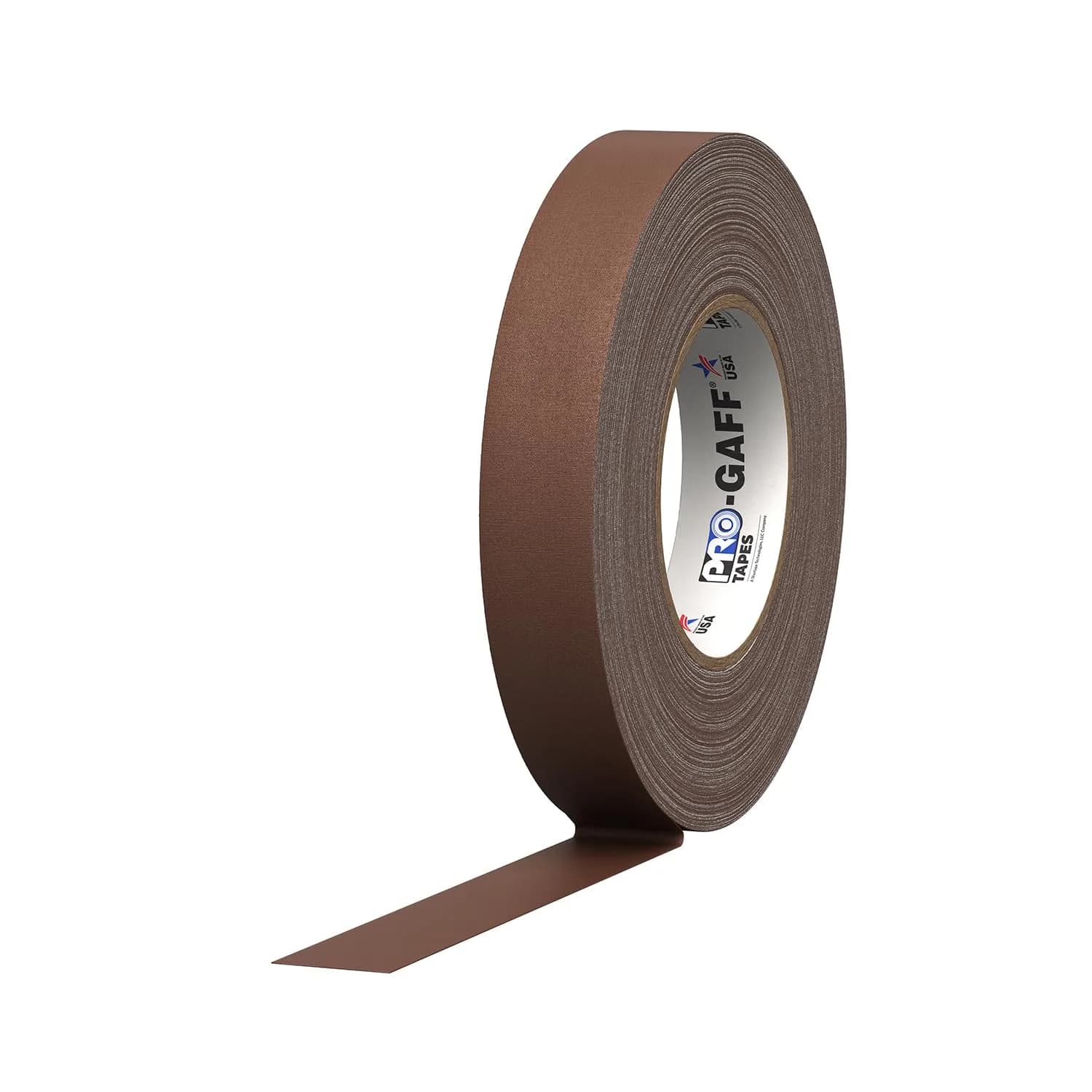 Pro Gaff Premium Matte Cloth Gaffer's Tape 1" | 55 yds, Brown, Rubber Adhesive — Brown