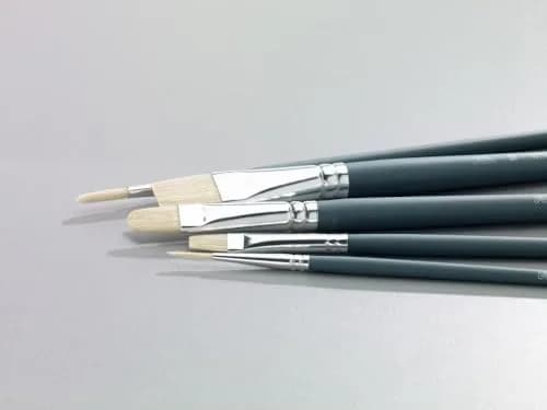 Winsor & Newton Foundation Oil Hog Brush Set, Short Handle, 6 Pack | Natural Hog Bristle Oil Brushes for Artists thumbnail 2