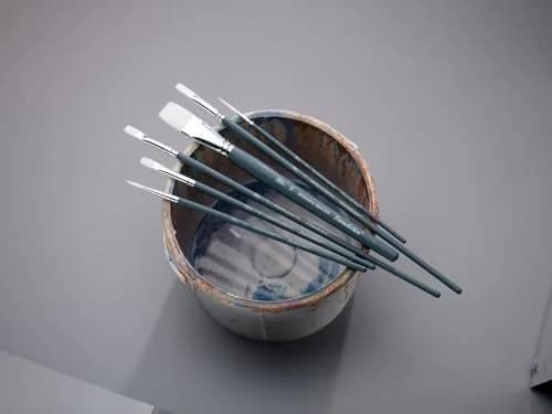 Winsor & Newton Foundation Acrylic Brush Set Long Handle 6 Pack | Synthetic Bristles for Acrylic & Oil Painting thumbnail 4