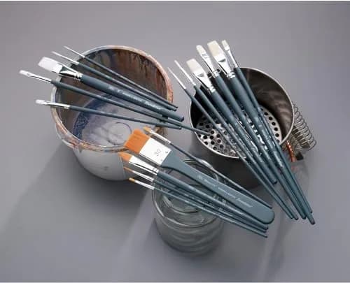 Winsor & Newton Foundation Acrylic Brush Set Long Handle 6 Pack | Synthetic Bristles for Acrylic & Oil Painting thumbnail 3