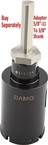 DAMO 3/4 inch Diamond Core Drill Bit for Porcelain, Ceramic, Tile, Quartzite, Granite, Marble, Stone & Brick | 20mm Diameter, Vacuum Brazed Tech thumbnail 2