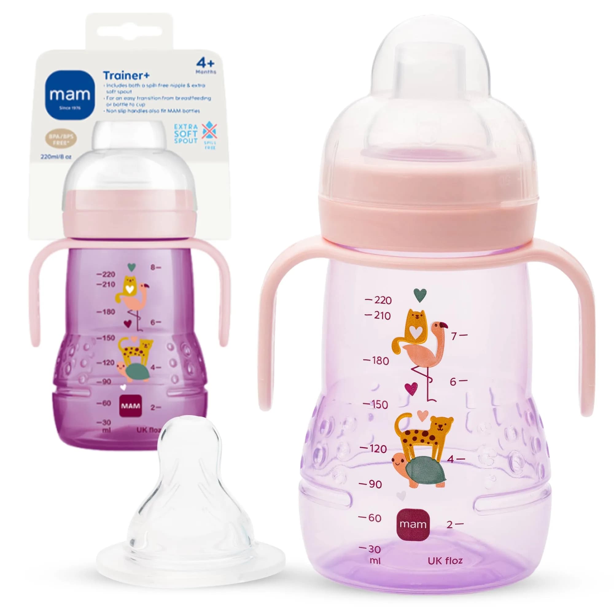 MAM Purple Trainer Sippy Cup for Toddlers, 240ml (8 oz) - 1 Count - main product image