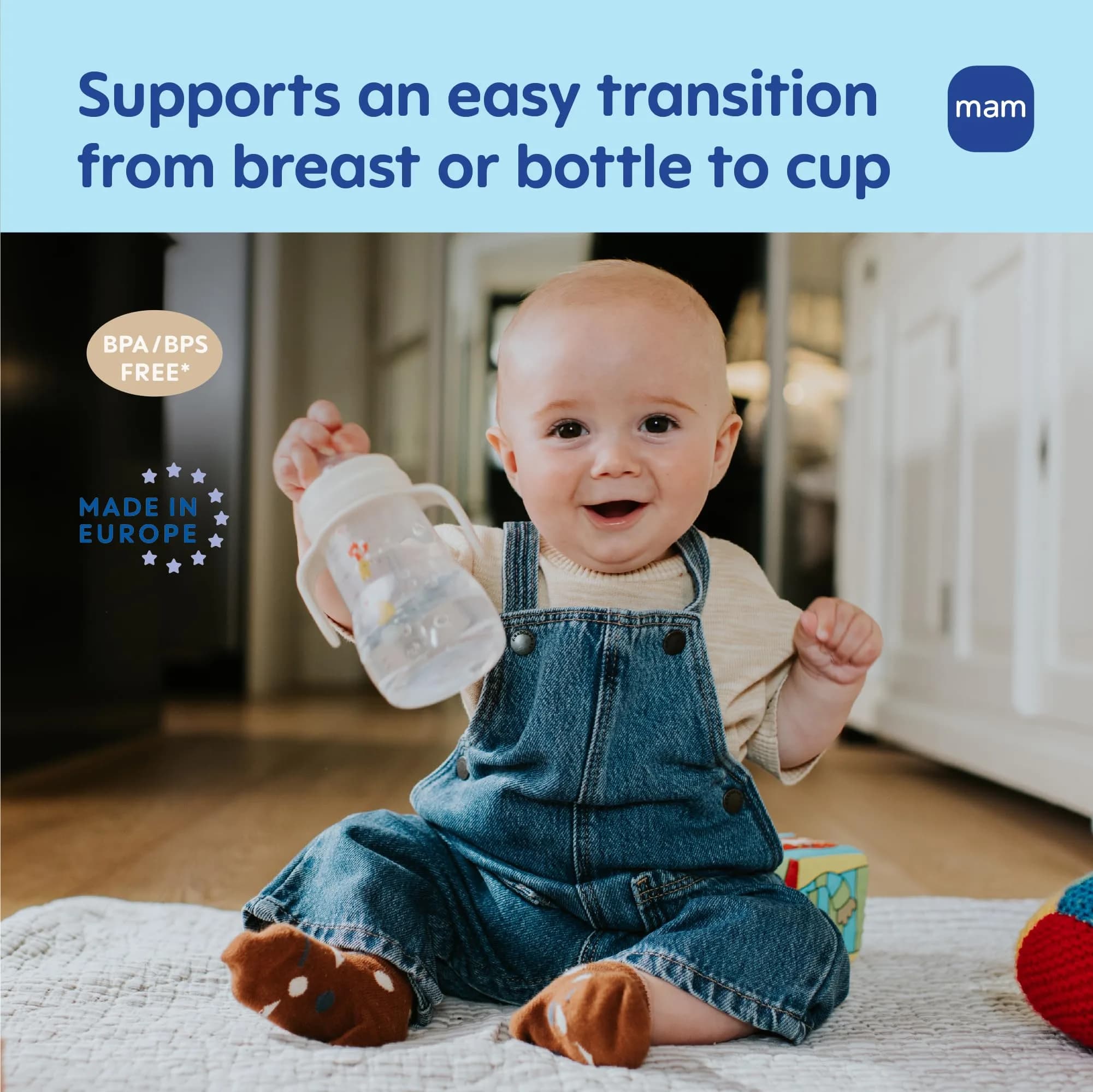 MAM Purple Trainer Sippy Cup for Toddlers, 240ml (8 oz) - 1 Count - view 3