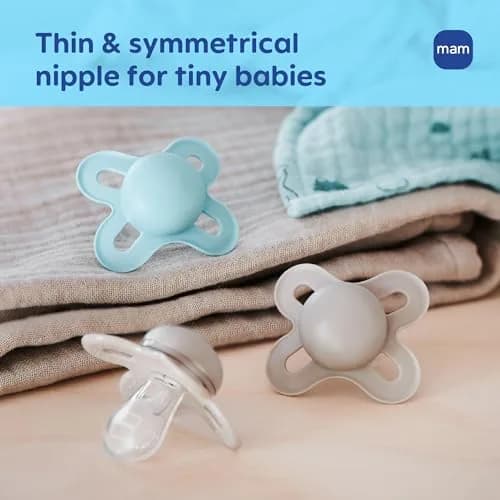 MAM Original Start Baby Pacifiers 0-3 Months SkinSoft Silicone, 2 Pack | Developed with Orthodontists thumbnail 6