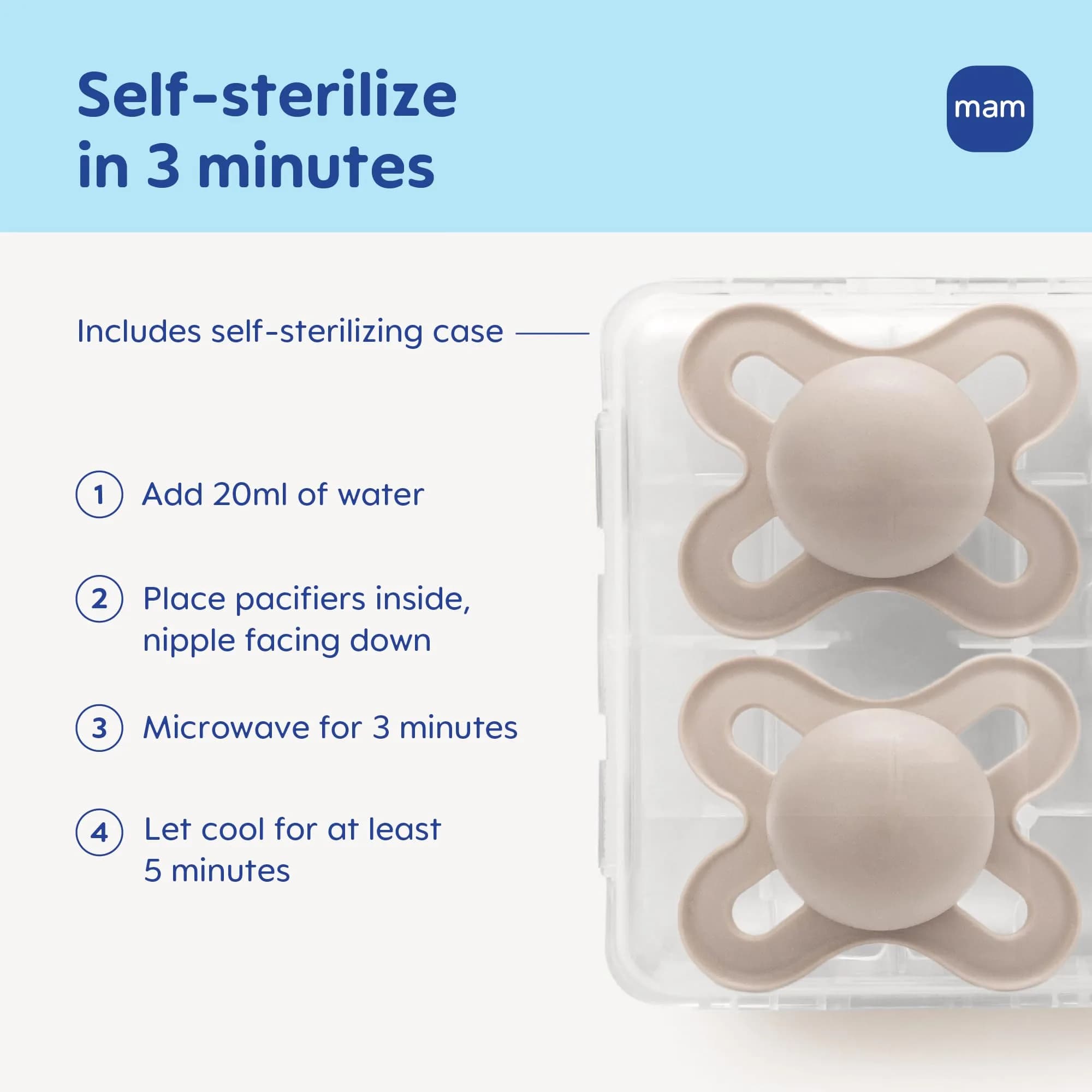 MAM Original Start Baby Pacifiers 0-3 Months SkinSoft Silicone, 2 Pack | Developed with Orthodontists - view 4