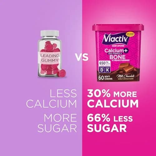 Viactiv Calcium + Vitamin D Soft Chews 60 Count | Milk Chocolate for Bone Support in India thumbnail 2