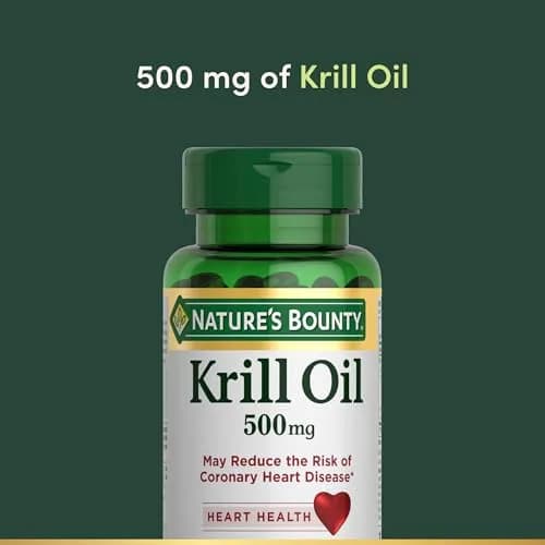 Nature's Bounty Krill Oil Heart Health 500mg 30 Count Softgels | Supports Cardiovascular Wellness thumbnail 3