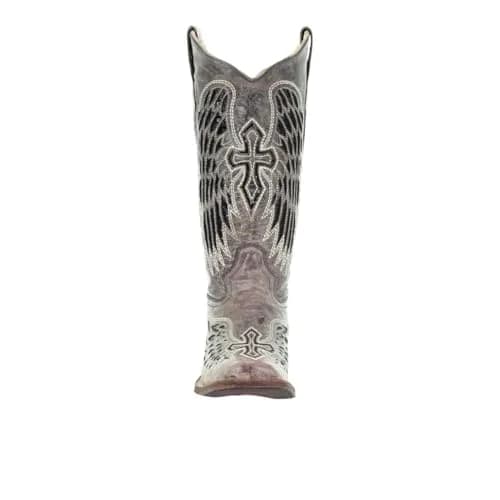 Corral Boots Womens Wings Tooled-Inlay Pull On Square Toe Casual Boots Mid Calf 6.5 Brown thumbnail 7