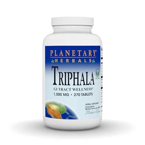 Planetary Herbals Triphala 1000mg - 270 Tablets | Traditional Digestive Support thumbnail 1