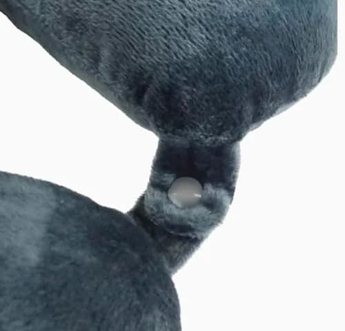 Wolf Essentials Adult Fleece Travel Neck Pillow for Airplane, Charcoal | Microfiber Support for Long Flights thumbnail 3