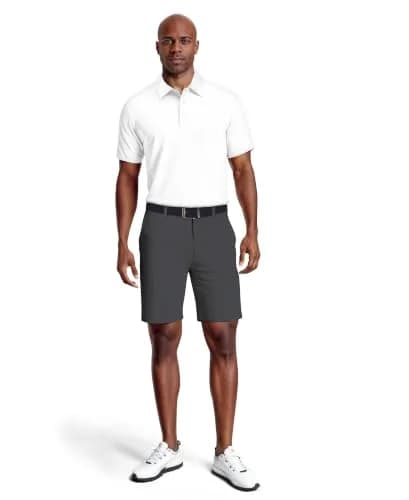 PGA TOUR Men's Airflux Short Sleeve Golf Polo-Shirt | Moisture-Wicking, UPF 15, White, M thumbnail 5