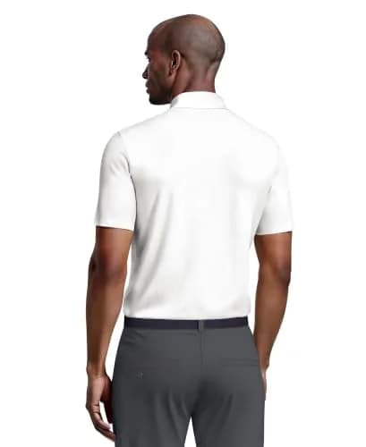 PGA TOUR Men's Airflux Short Sleeve Golf Polo-Shirt | Moisture-Wicking, UPF 15, White, M thumbnail 2